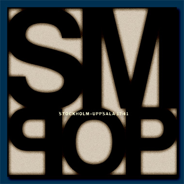 Bild på omslaget till skivan Stockholm-Uppsala 17:41 av SM Pop.